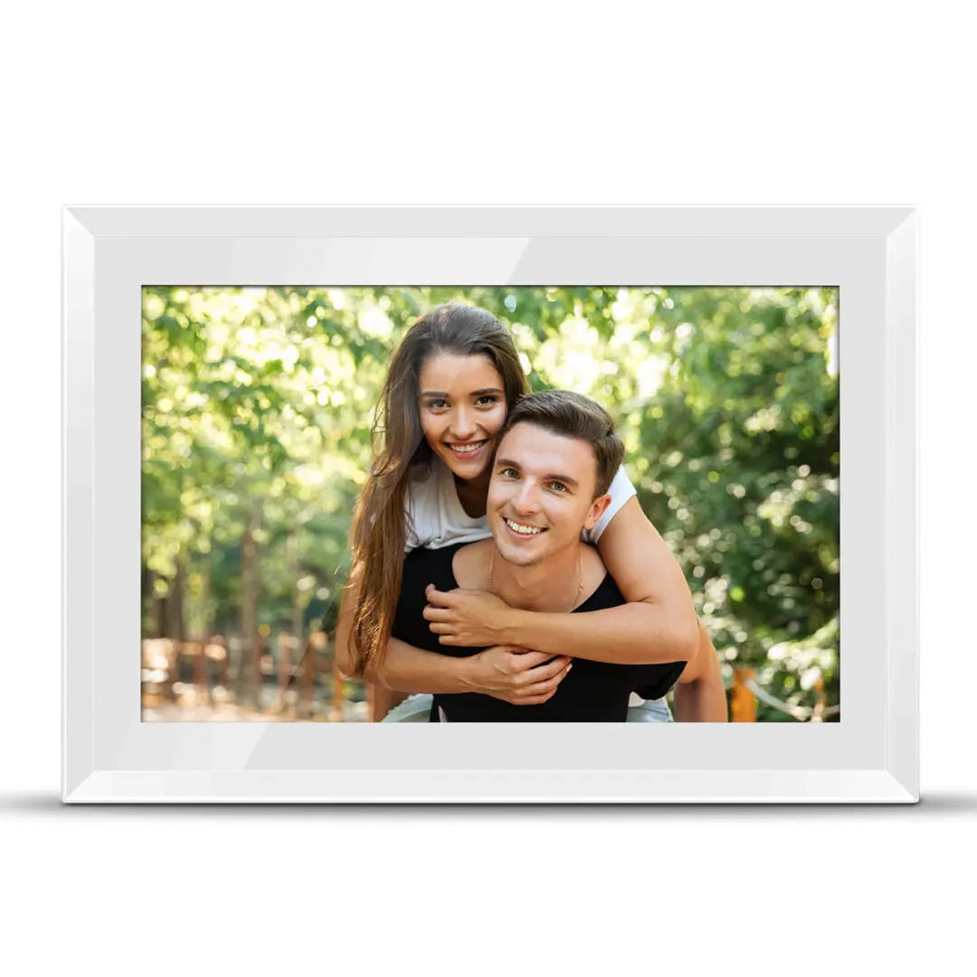 Right In Stride Digital Picture & Video Frame – 10" – White