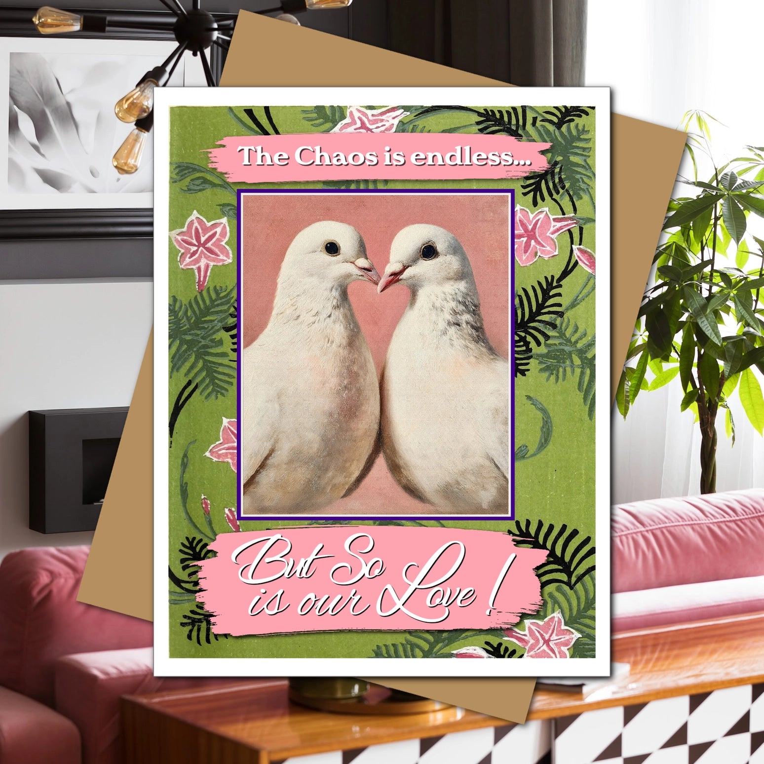 Umlaut The Chaos - Love Greeting Card – Swan