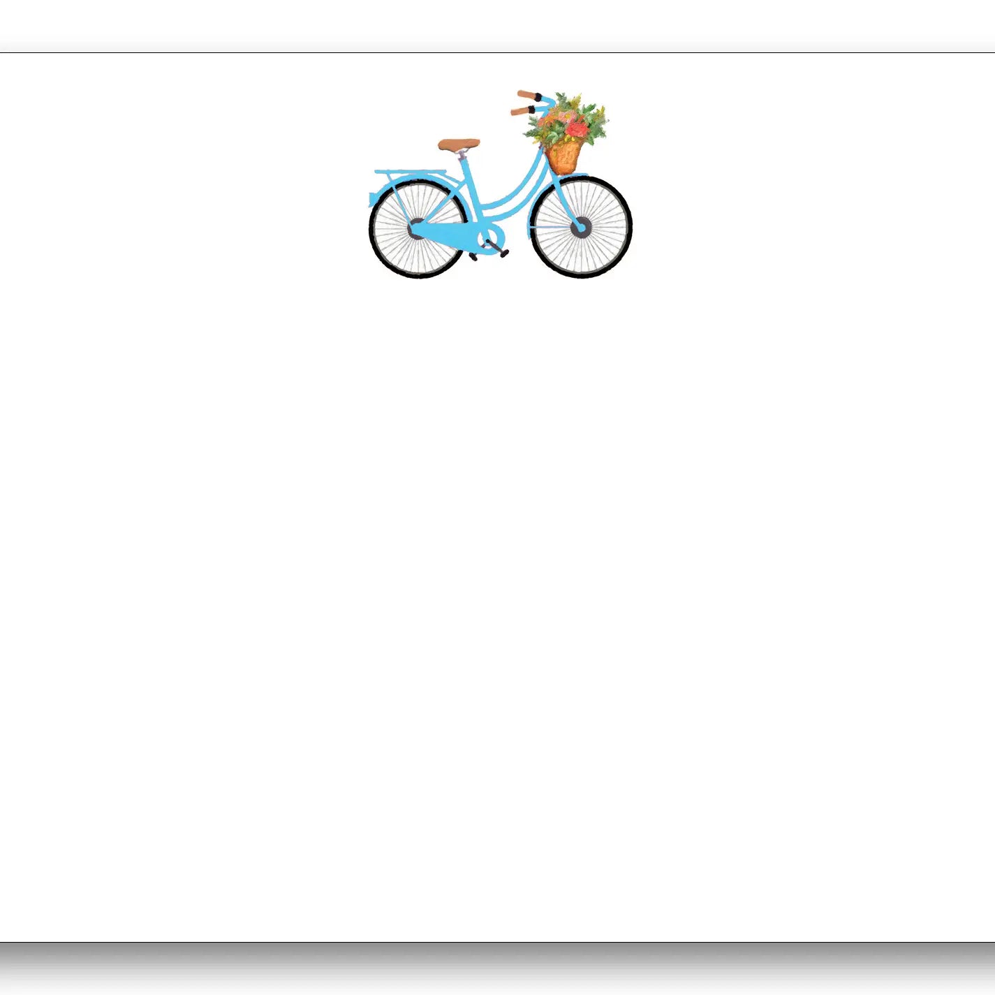 Maison de Papier Blank 4" x 6" Note Cards – Set of 8 – Bicycle Blue