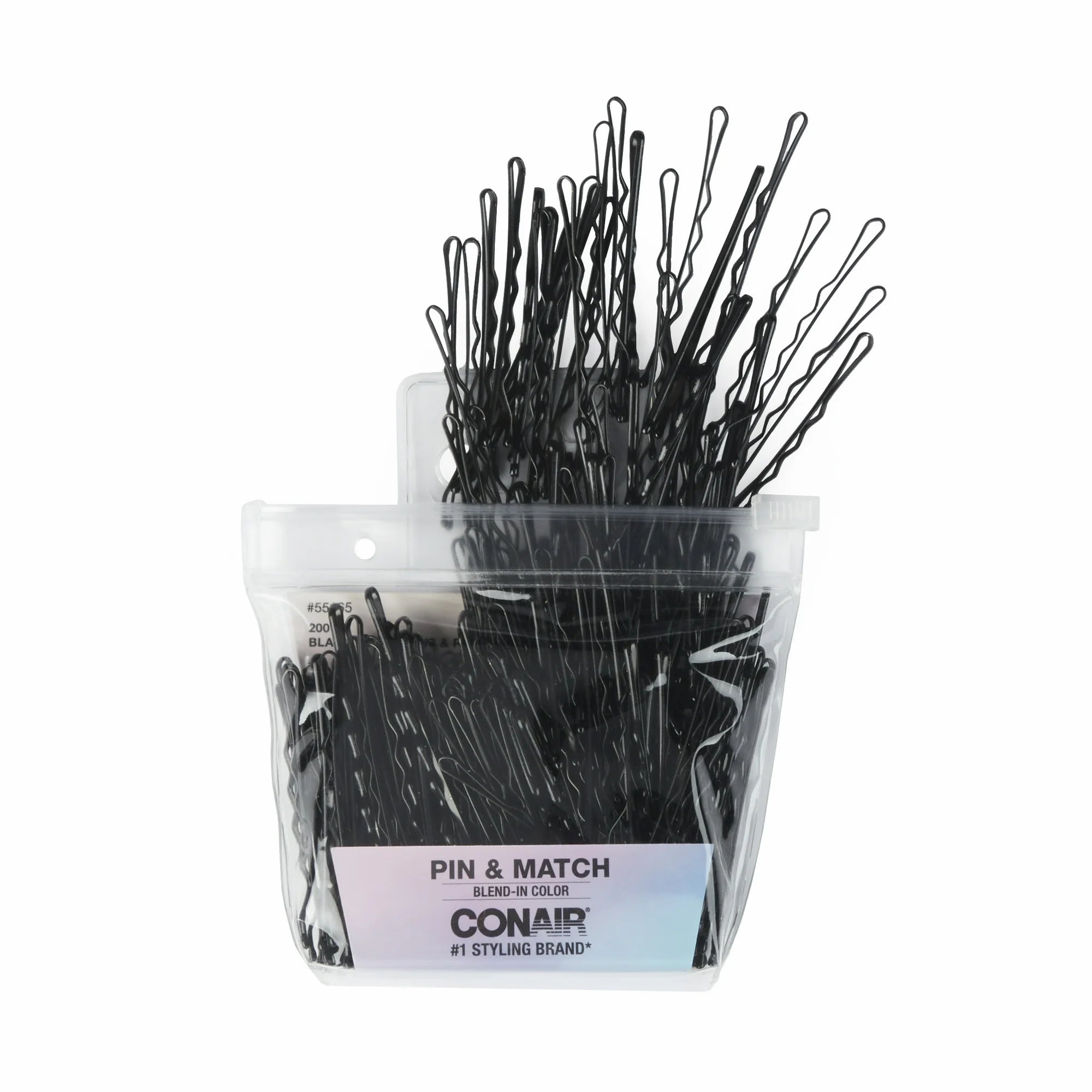 Conair Bobby Pins With Pouch – Black – 200 Ct