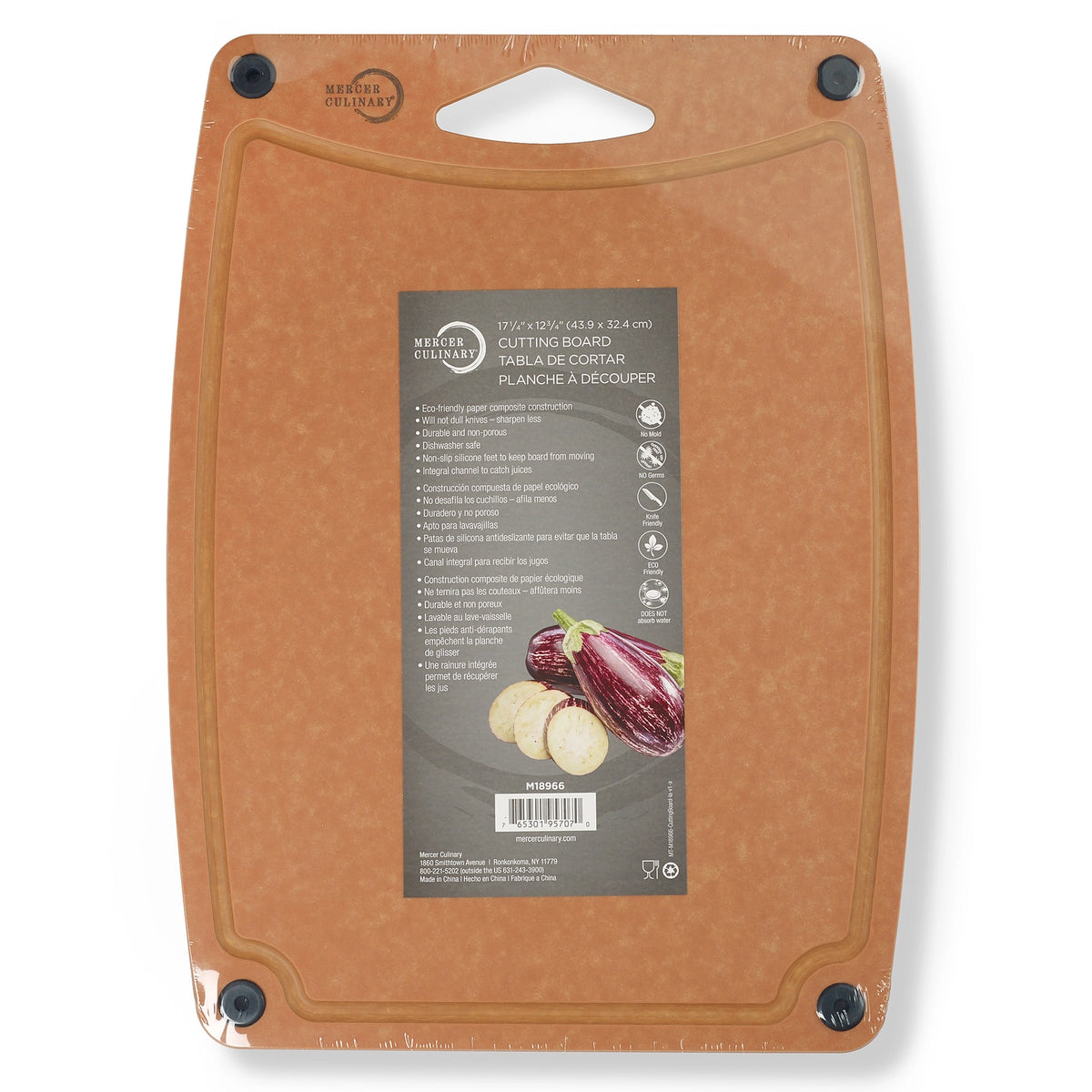 Composite Large Cutting Board With Silicone Feet Grove – 17.25" X 11.75"