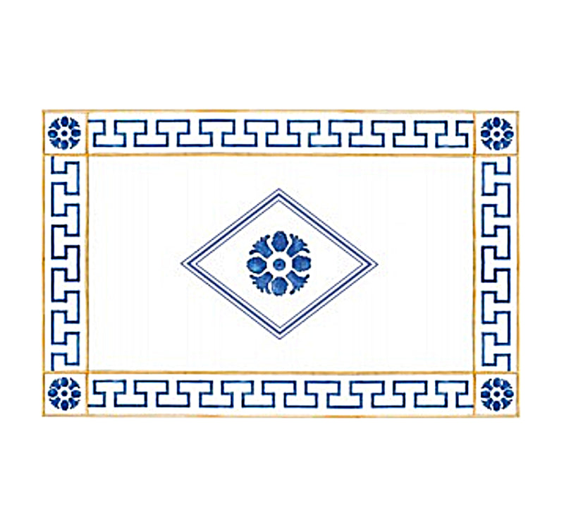Maison de Papier Rectangle Paper Placemats  – Roman Border – 24 Per Package