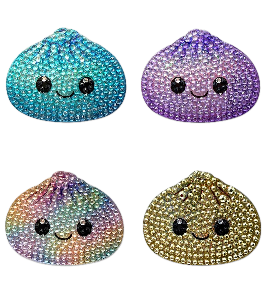 StickerBeans – Lucky Dumpling Surprise Sparkle Sticker – 2" – Pack of 4