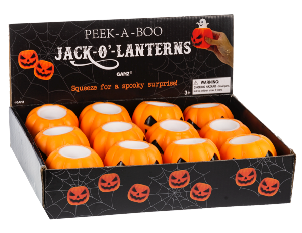 Peek-a-Boo Jack-O-Lantern Squeeze Toy