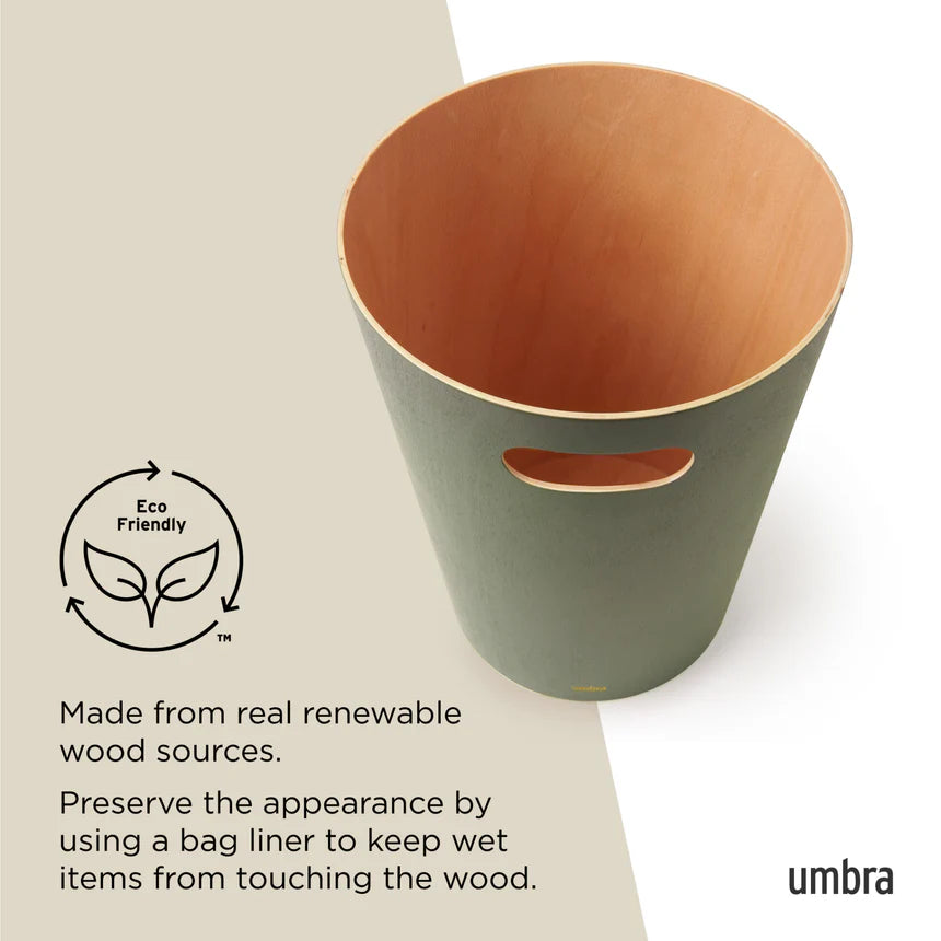 Umbra Woodrow Waste Can – Spruce
