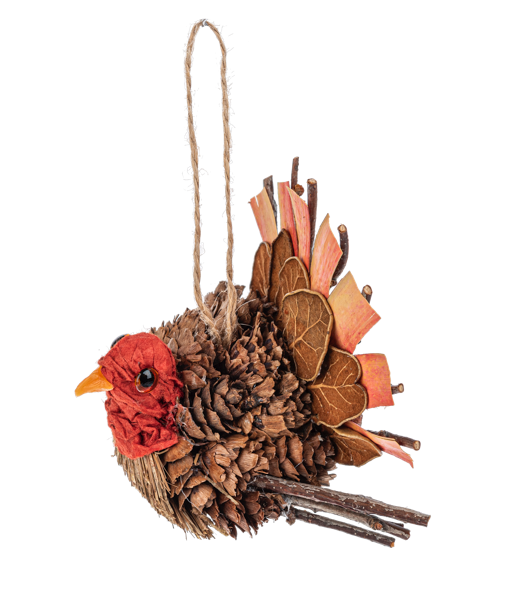 Thanksgiving Straw Turkey Ornaments