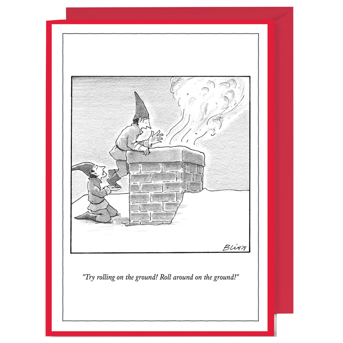 New Yorker Christmas Cartoon Note Card – Roll Around