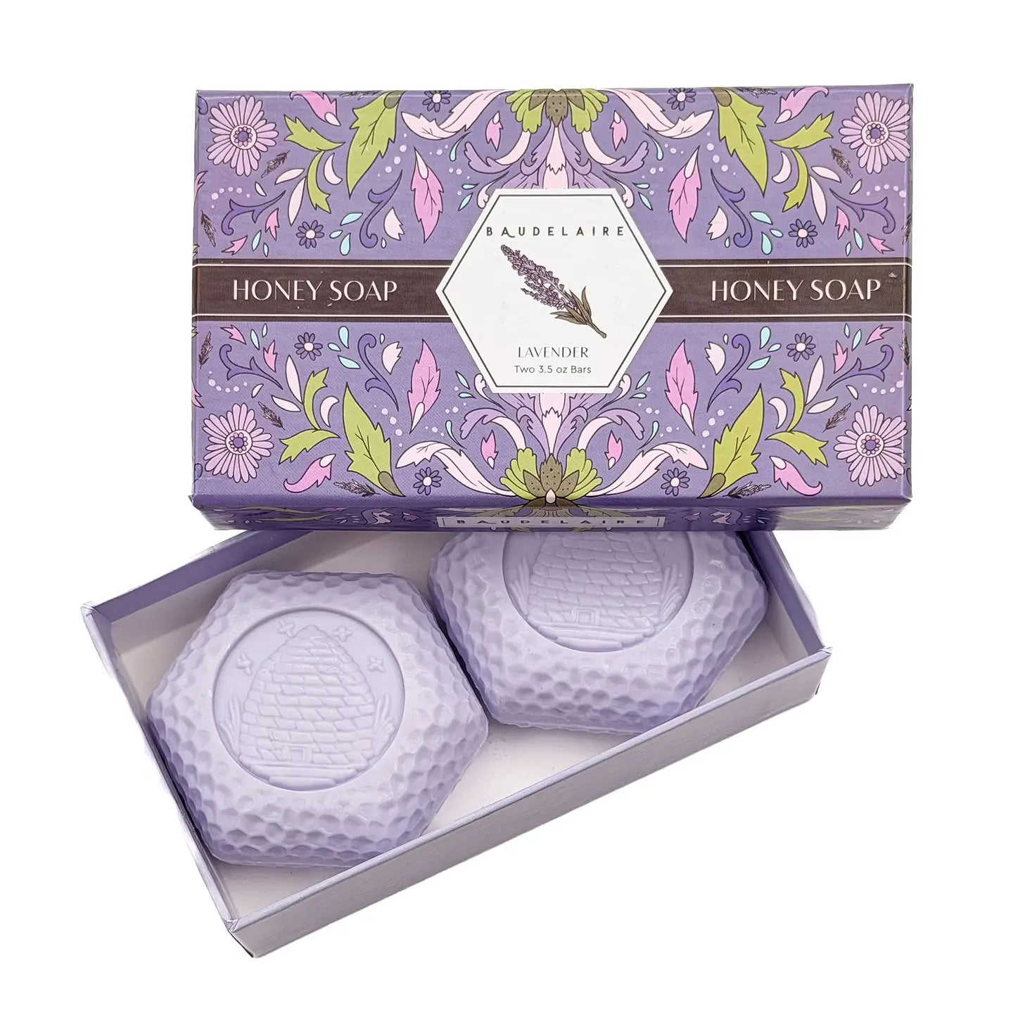 Baudelaire Lavender Honey Bar Soap – 3.5oz –  2 Bar Gift Box