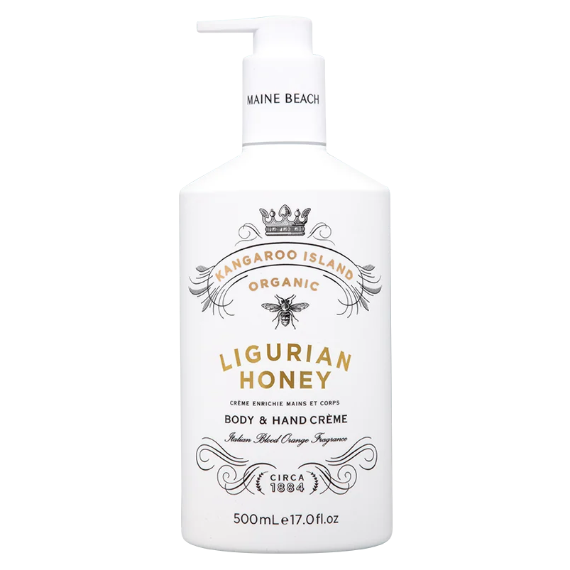 Maine Beach K.I. Ligurian Honey Body & Hand Cream – Blood Orange – 17 fl. oz