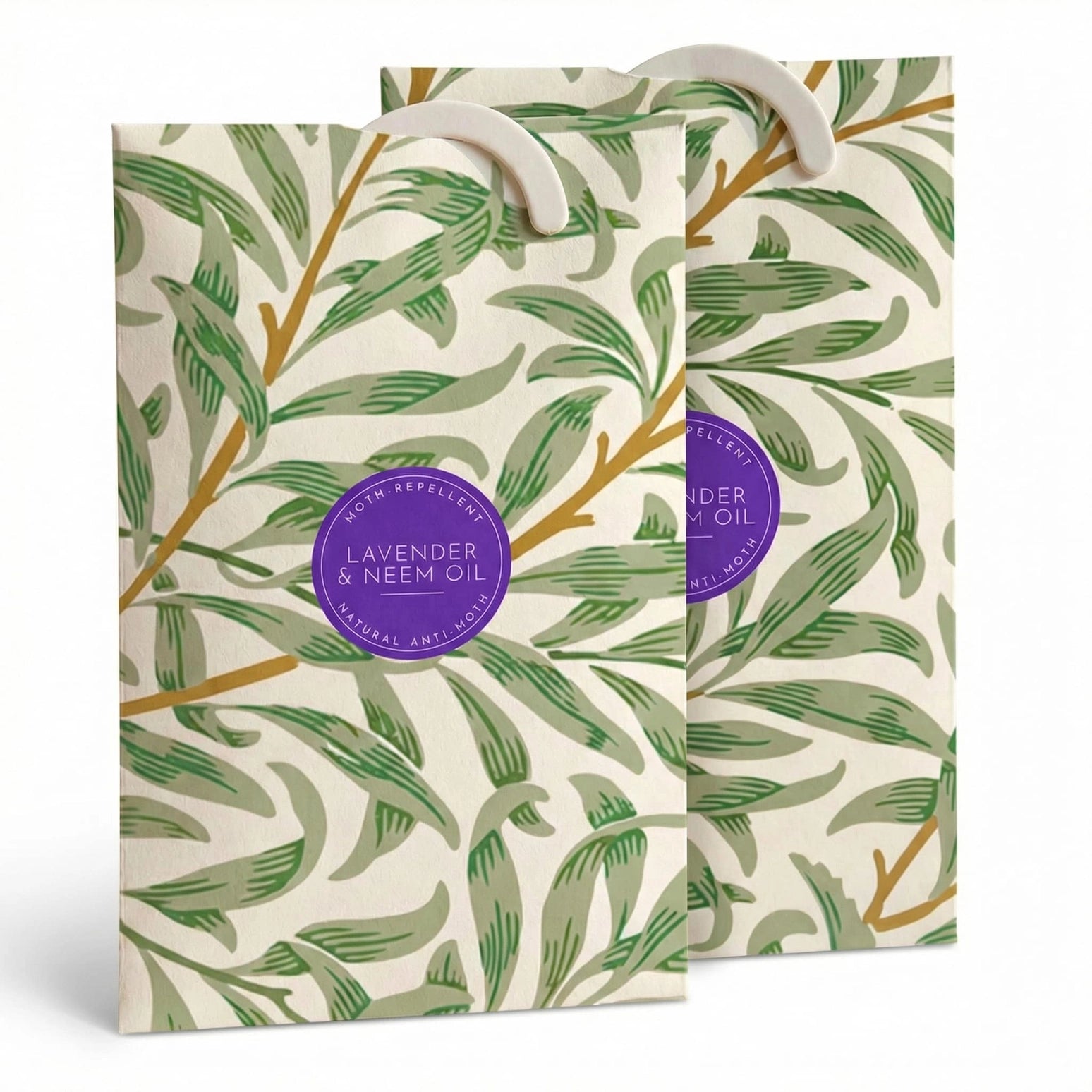 The Master Herbalist Anti- Moth Scented Scented Wardrobe Freshener – Lavender & Neem Oil – 2 Pack