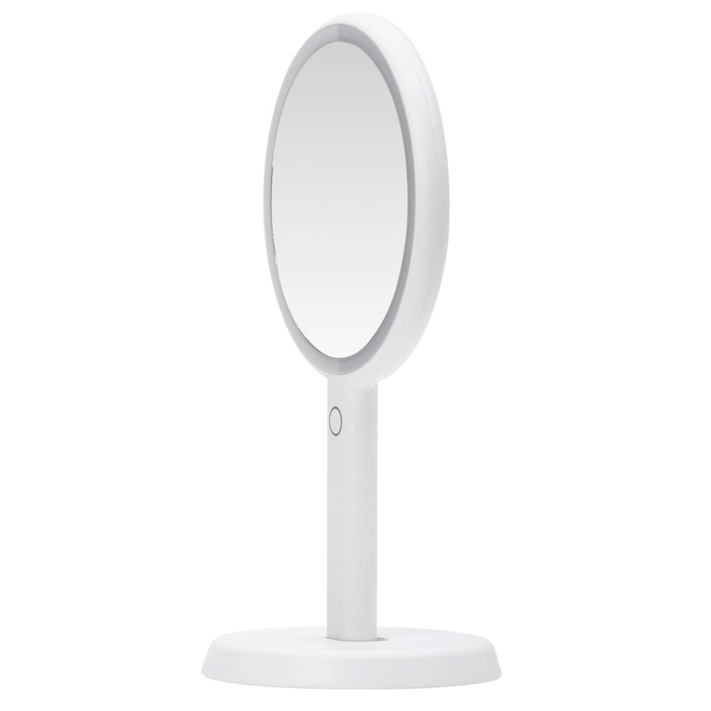 Cami 4-in-1 LED Lighted Hand Held or Standing Portable Vanity Mirror - White