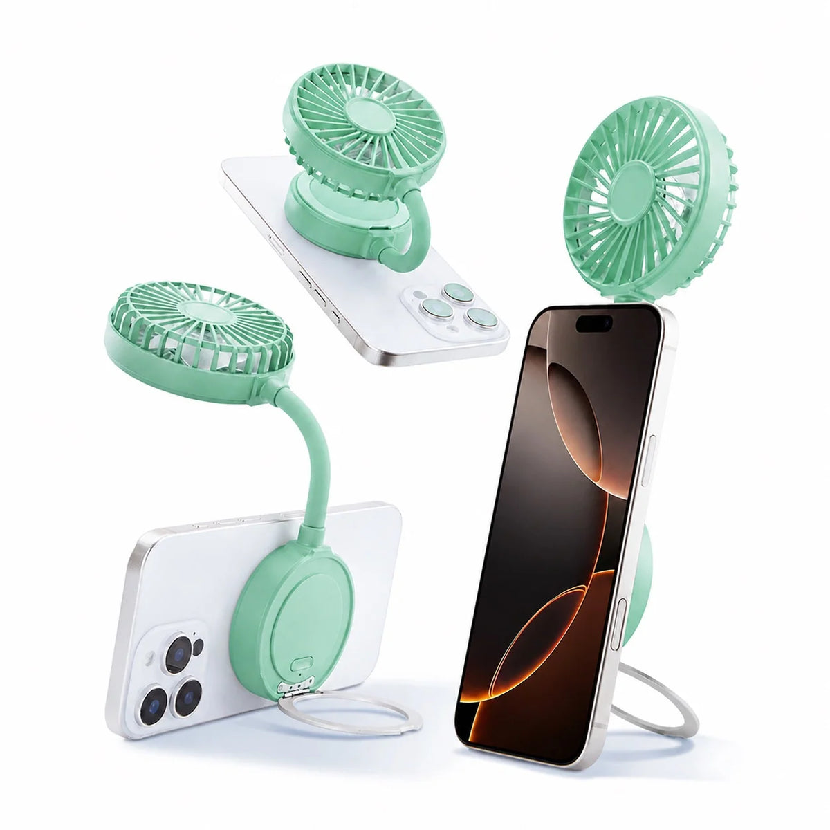 Phunkee Tree Magnetic Fan with Phone Stand – Green