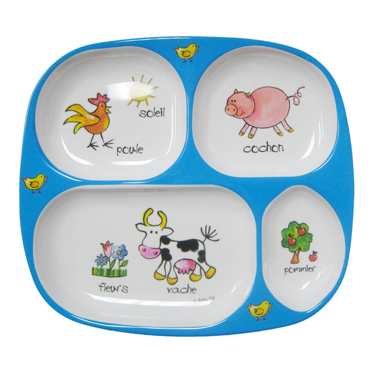 Baby Cie Melamine Plate for Kids – Farm