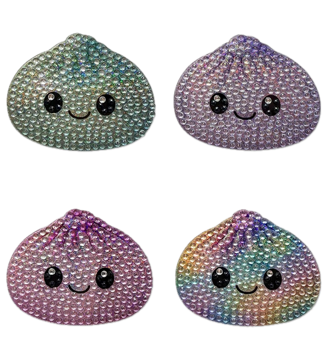 StickerBeans – Lucky Dumpling Surprise Sparkle Sticker – 2" – Pack of 4
