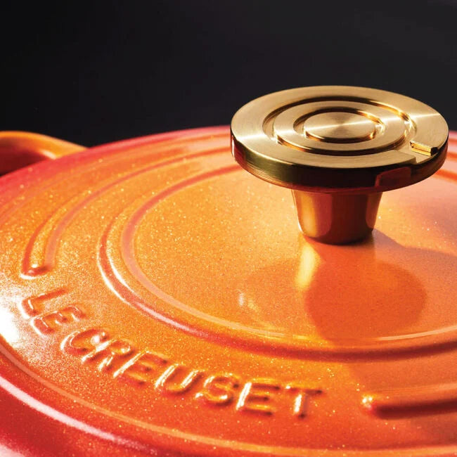 Le Creuset Round Dutch Oven with Crucible Knob – Flame Doree– 4.5 QT
