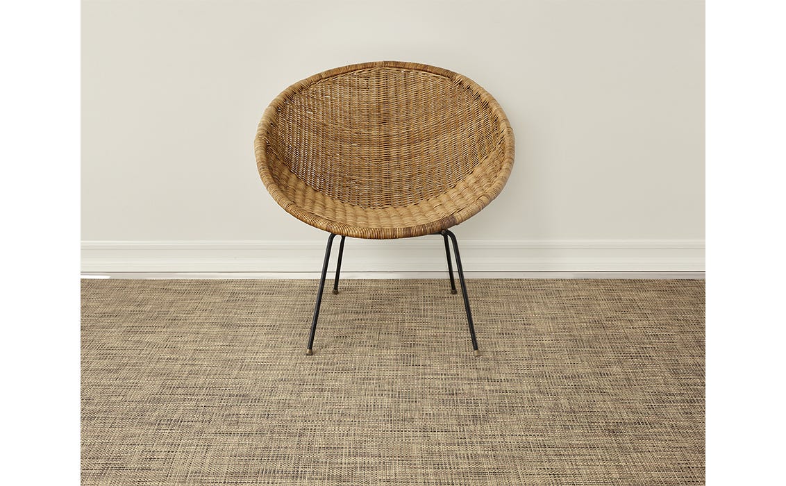 Chilewich Woven Mini Basketweave Floor Mat – Latte – 35" x 48"