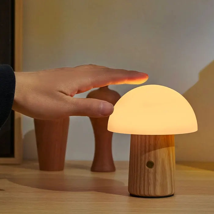 Gingko Design Mini Alice Color Changing Mushroom Lamp - Ash