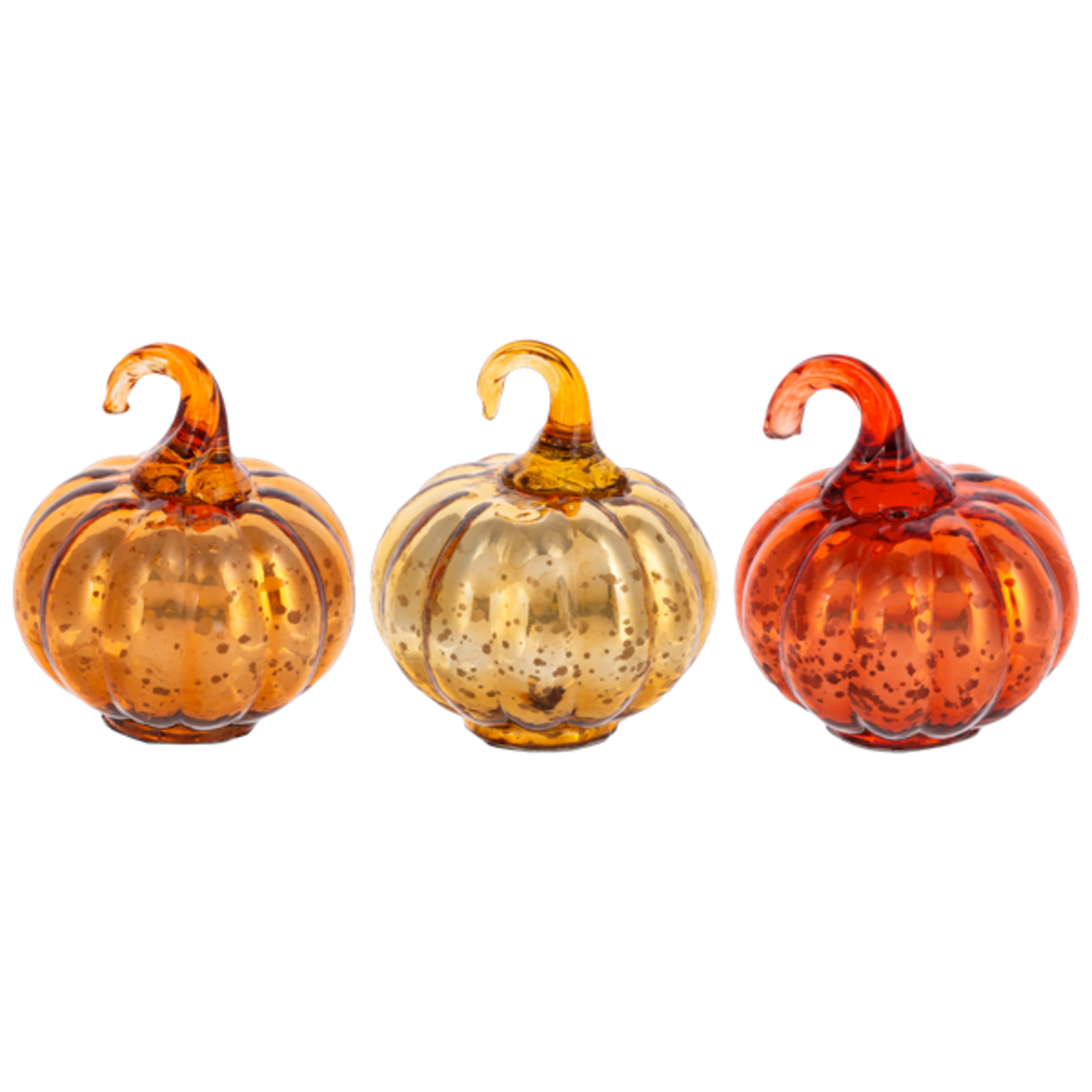 Antique Mercury Glass Pumpkin – Assorted Colors – Each Sold Separately