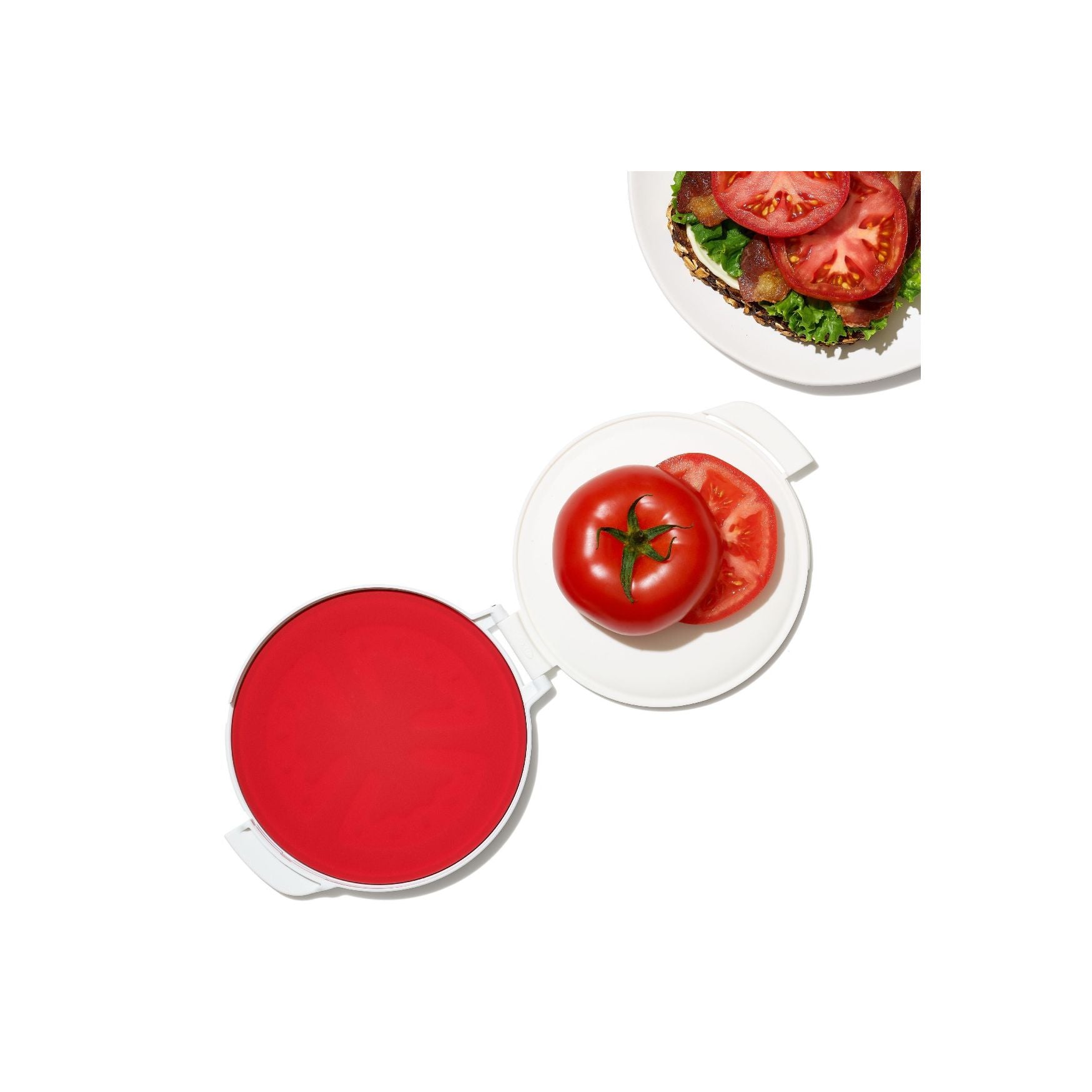 OXO Cut & Keep Silicone Tomato Saver – Red