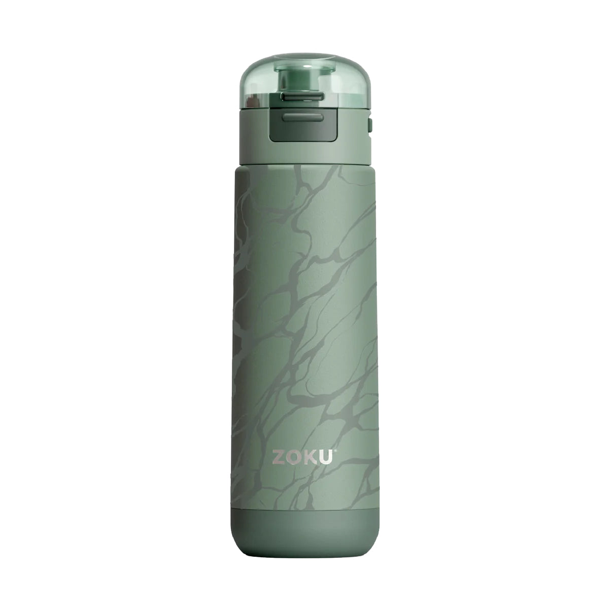 Zoku Flip-Top Vacuum Sealed Stainless Steel Sports Bottle - 18oz – Green Marble