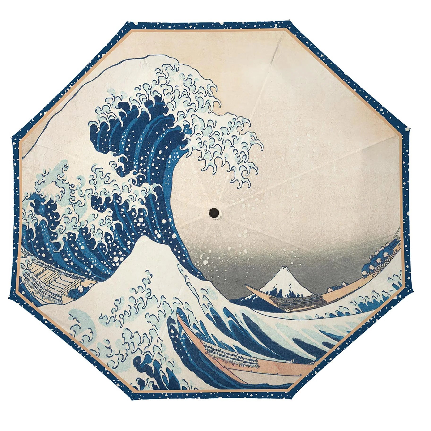 RainCaper Folding Travel Umbrella – Hokusai – The Great Wave