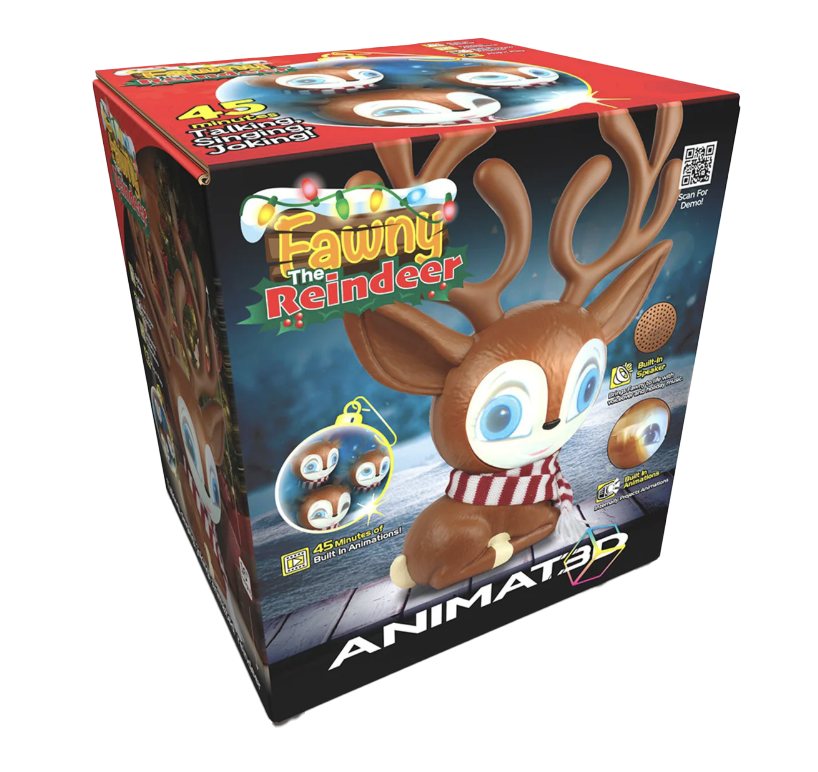 Fawny The Reindeer – Talking 3D Animated Christmas Snowman Toy