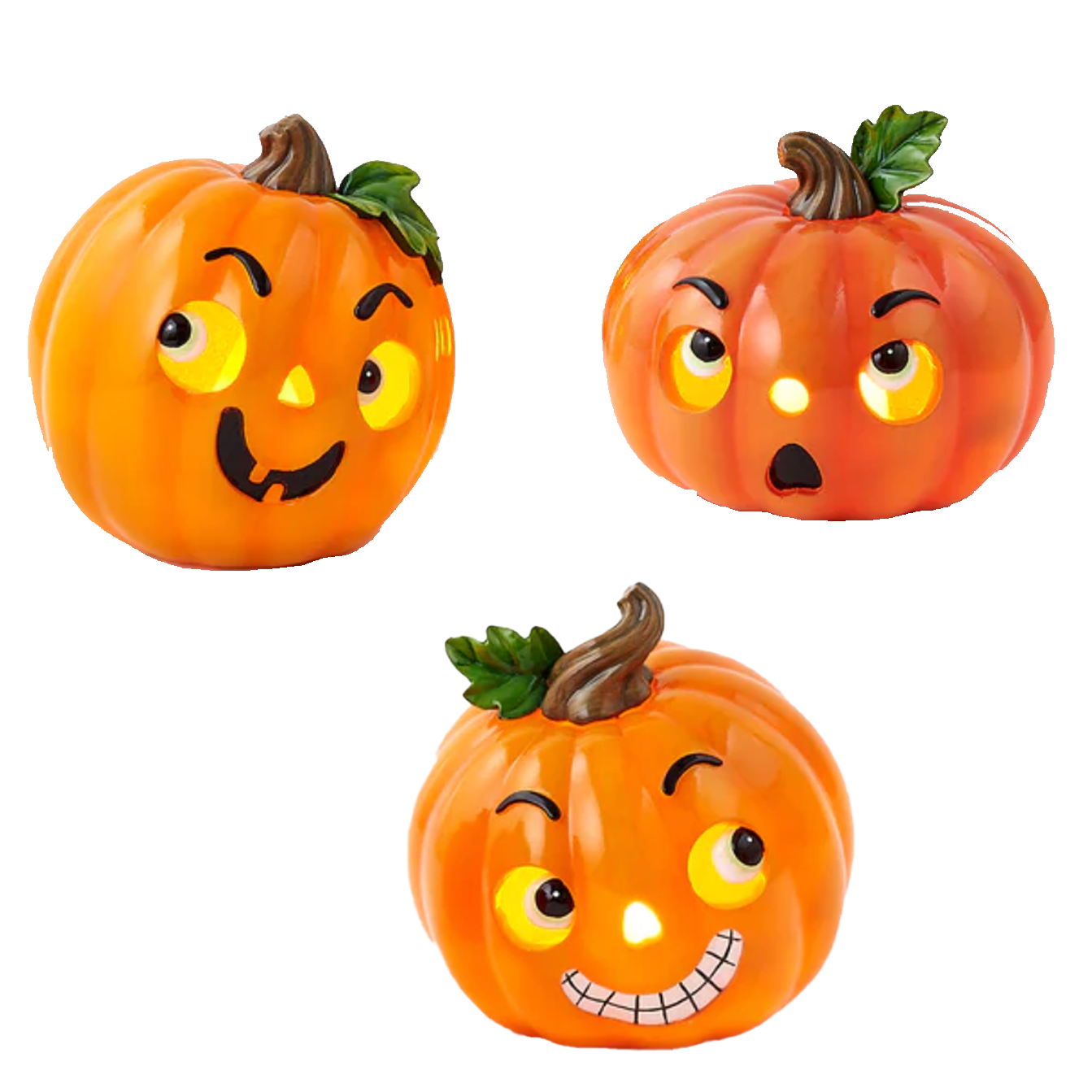 Funny Face Light Up Pumpkin – Assorted Each One Sold Separately