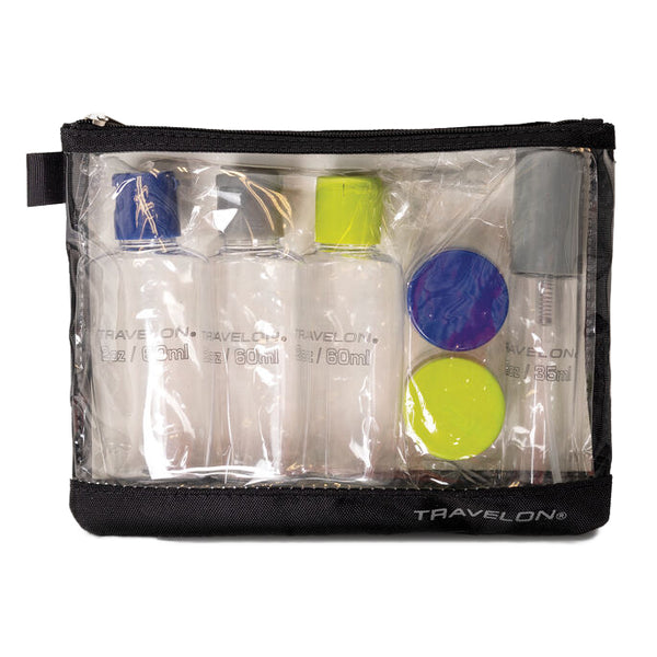 Zip-Top TSA Travel Bag with Travel Bottles - 1 Quart Capacity