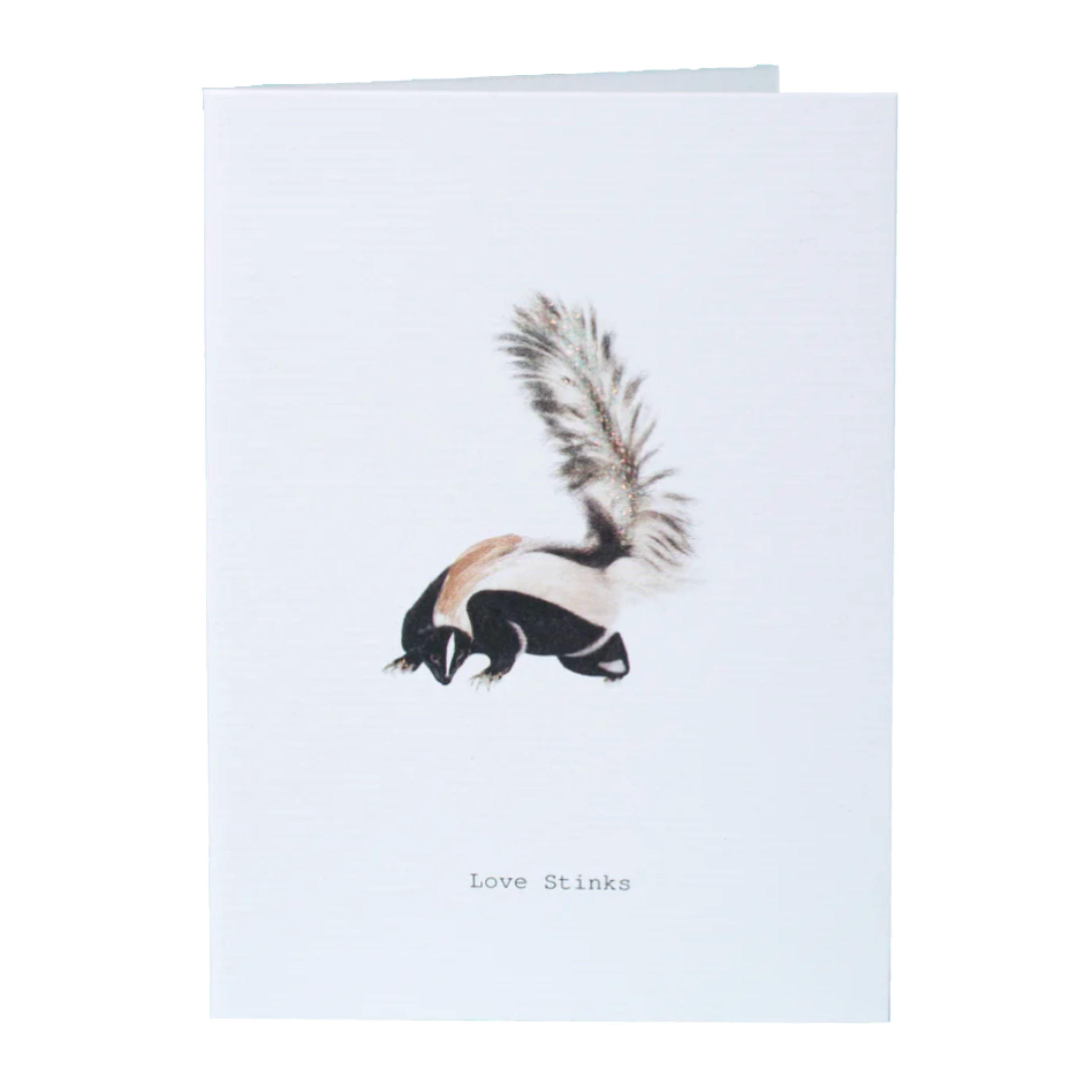 Love Stinks Glitter Greeting Card – 3.5" x 5"