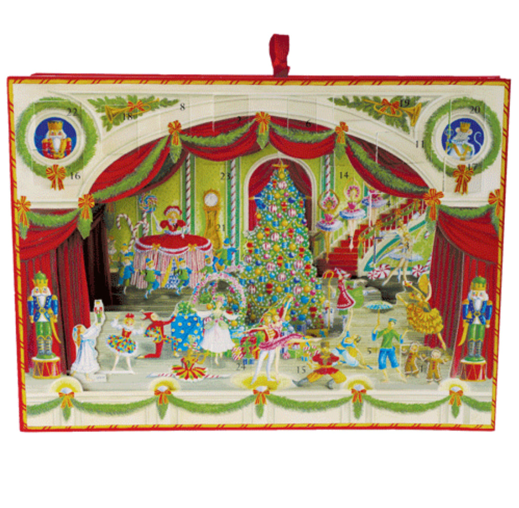 Caspari Christmas Ballet Advent Calendar 3DStand Up Pop Up 1 Eac