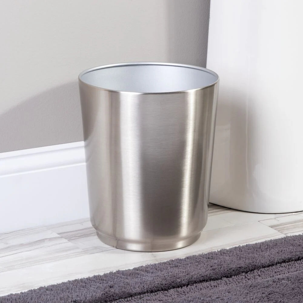 iDesign Austin Small Waste Can – Brushed Stainless