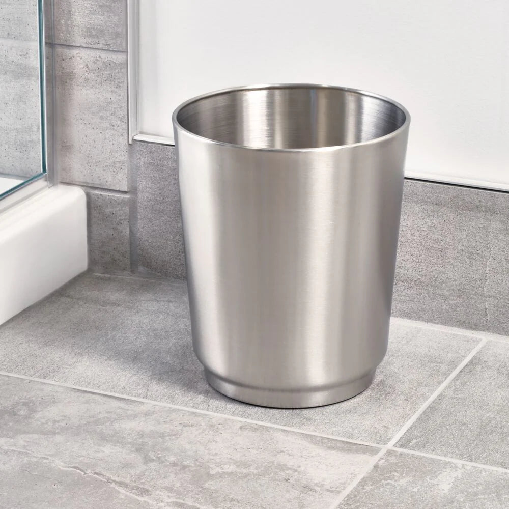 iDesign Austin Small Waste Can – Brushed Stainless