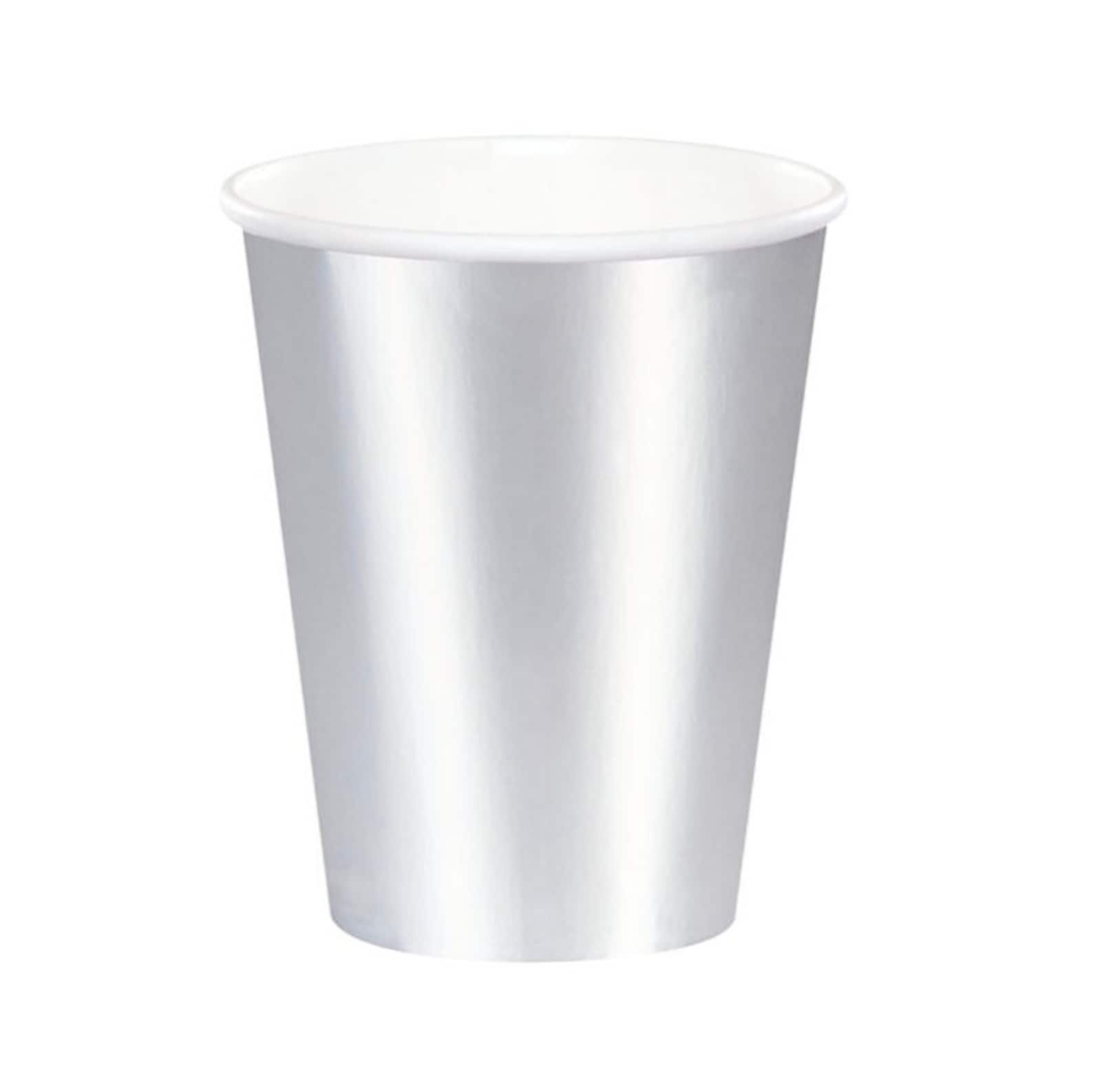 Silver Foil Paper Cups - 9oz – 10pk