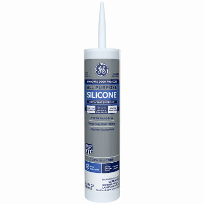 GE All Purpose Silicone 1 Sealant – 10.1-oz. – Clear