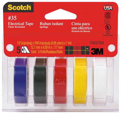 Professional Quality Electrical Tape – .5 x 240" – 5 Pack