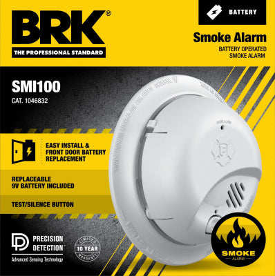 Battery Operated Smoke Alarm – Front-load Battery