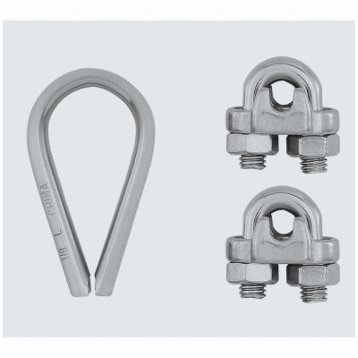 Stainless Steel Cable Clamp Kit –3/32" x 1/8"