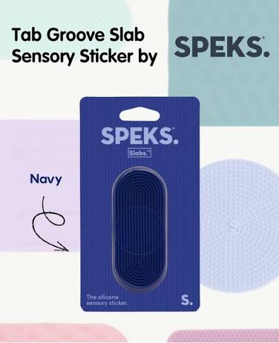 Speks Slabs Static Sensory Silicone Sticker  – Blue
