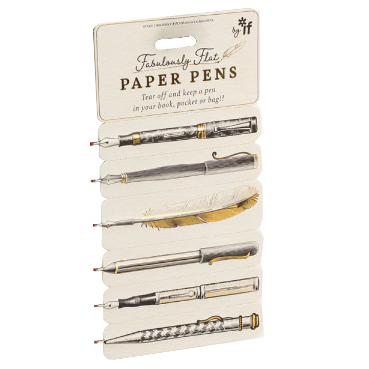 Fabulously Flat Tear-Off Paper Pens – Set of 6