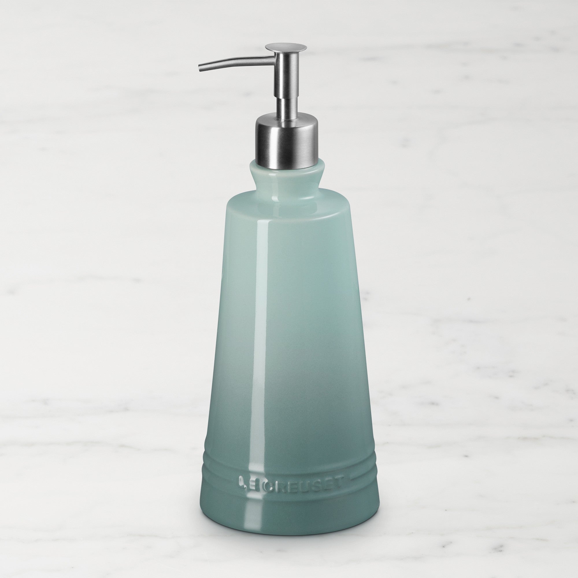 Le Creuset Stoneware Signature Soap Dispenser – 20-oz.– White – S