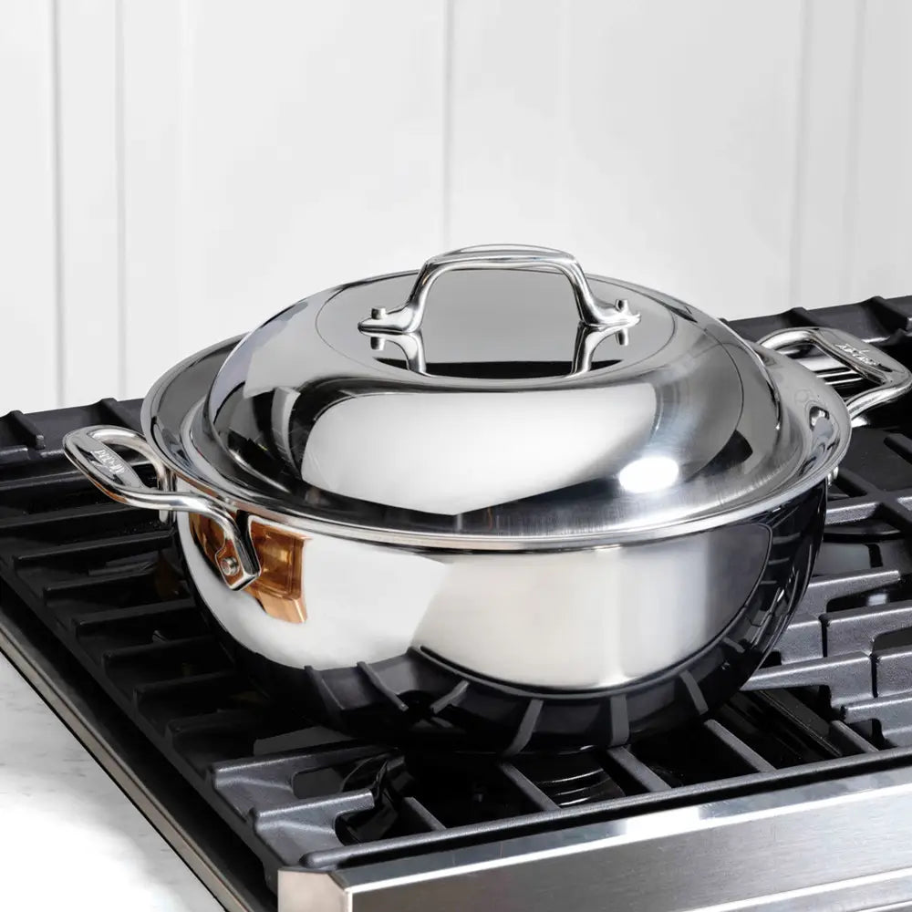 All-Clad D3 Stainless 3-ply Bonded Cookware Dutch Oven – 5.5 quart