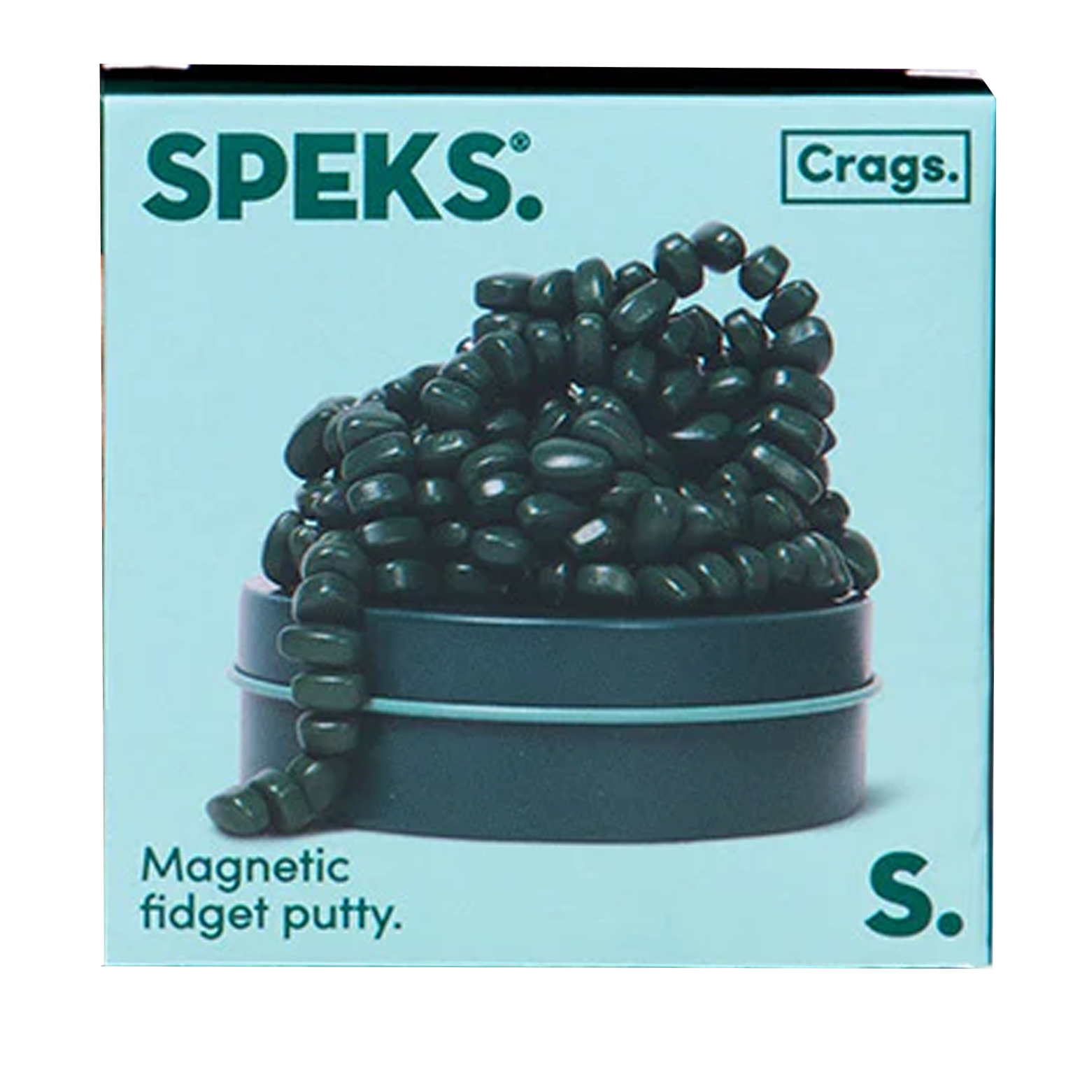 Speks – Mini Crags Magnetic Fidget Putty – Green Tin – Jade