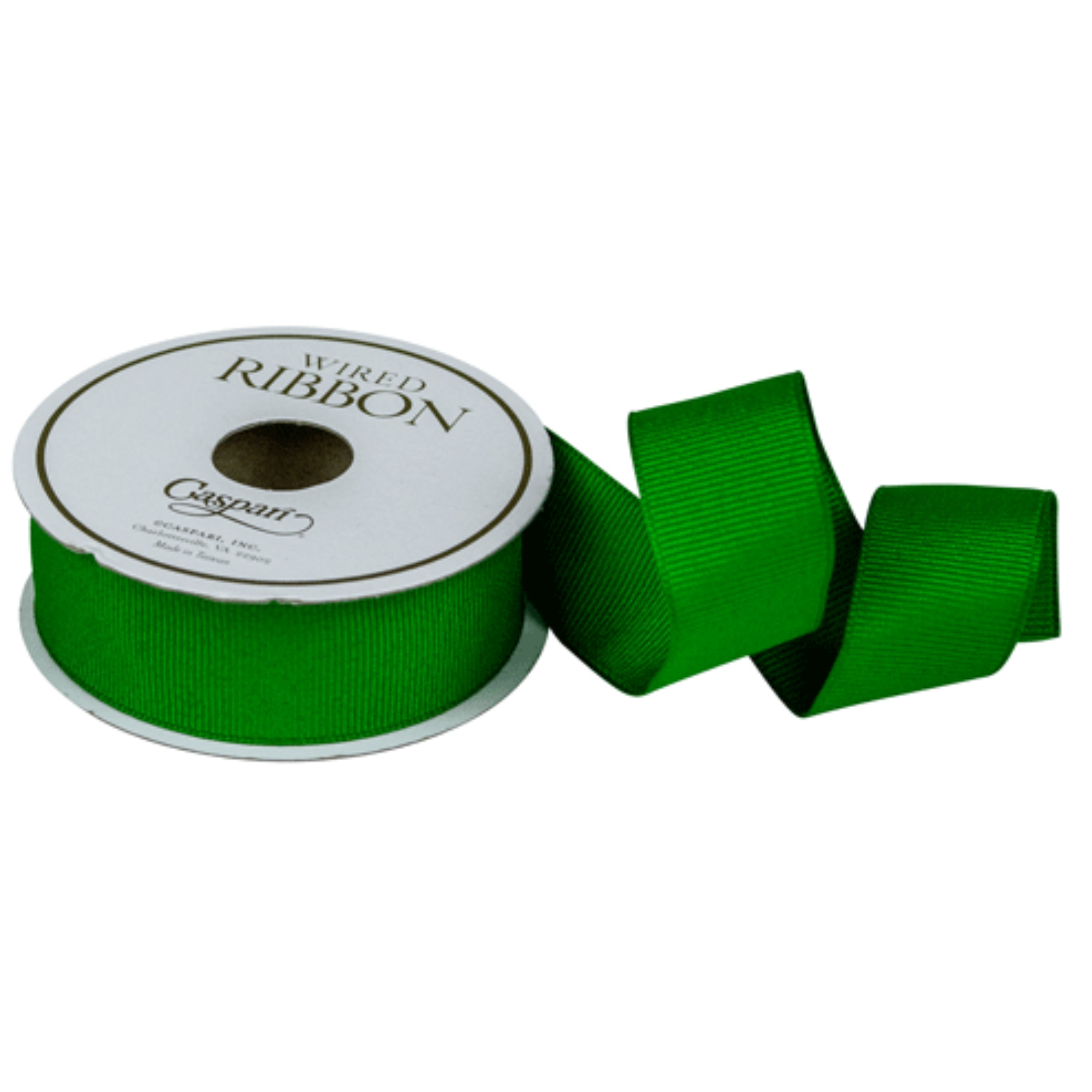 Grosgrain Emerald Green Ribbon - 1