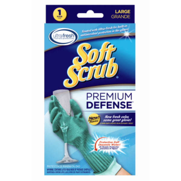Soft Scrub Premium Defense Rubber Gloves – Large
