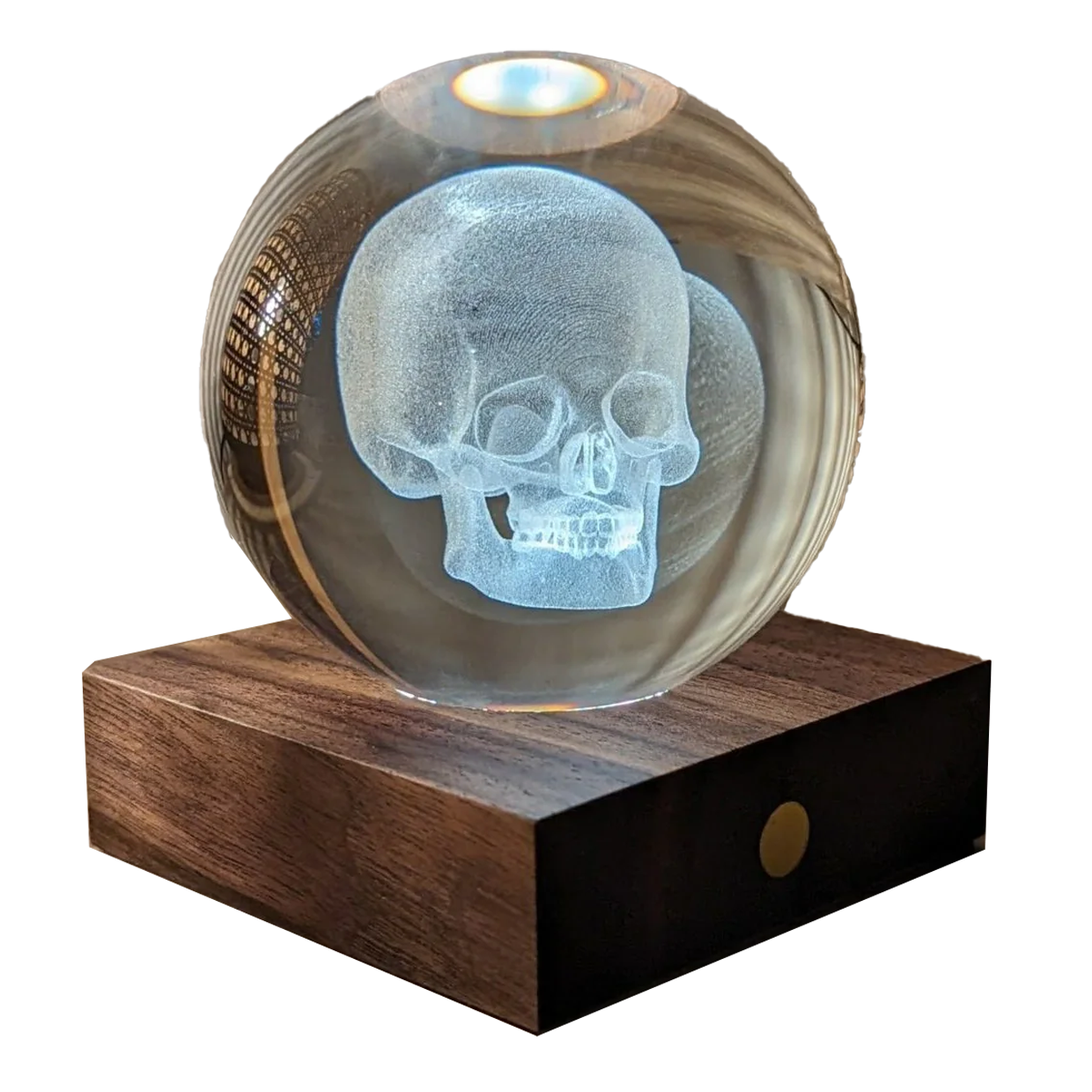 Gingko Designs Amber Crystal Light Paper Weight – Skull