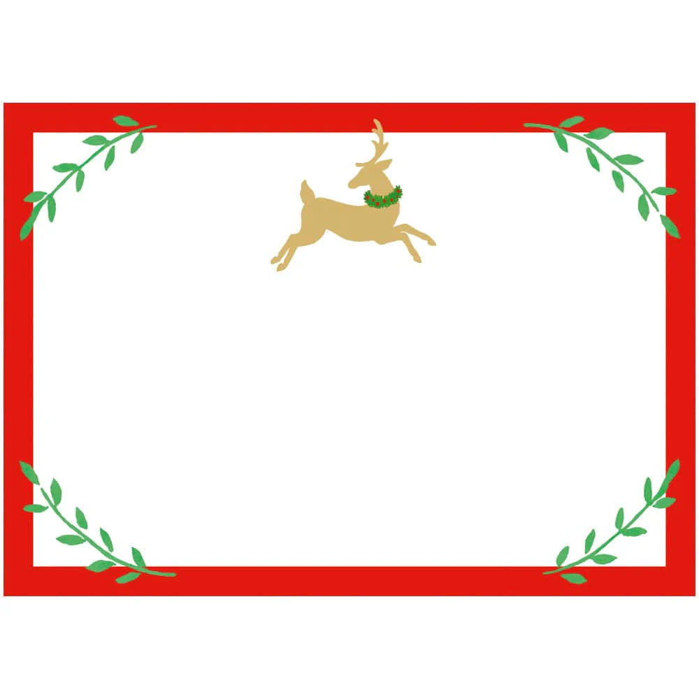 Caspari Little Reindeer Self-Adhesive Labels - 12pk