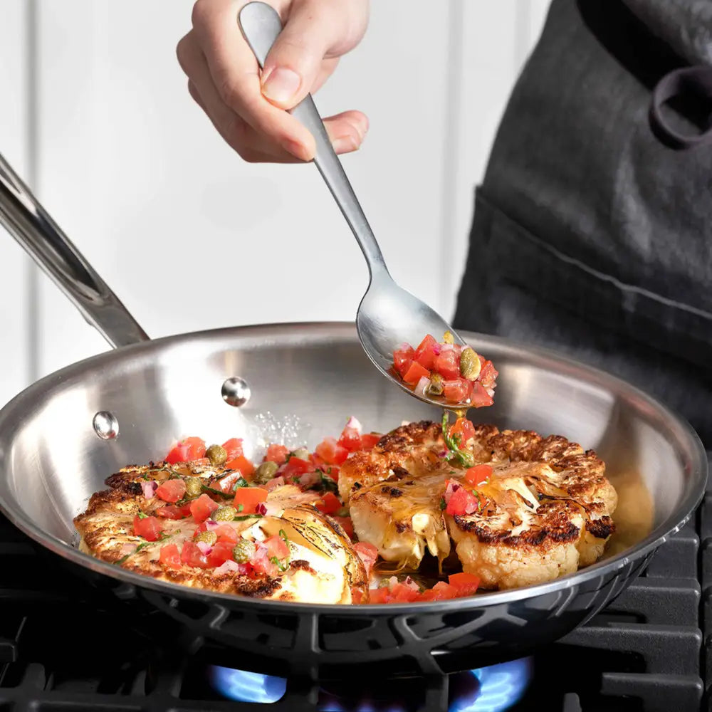 All-Clad #401716L D3 Stainless 3-ply Bonded Cookware Set – 14 pc. Set