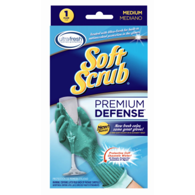 Soft Scrub Premium Defense Rubber Gloves – Medium