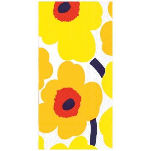 Marimekko Unikko Dark Yellow Guest Towels - 16pk