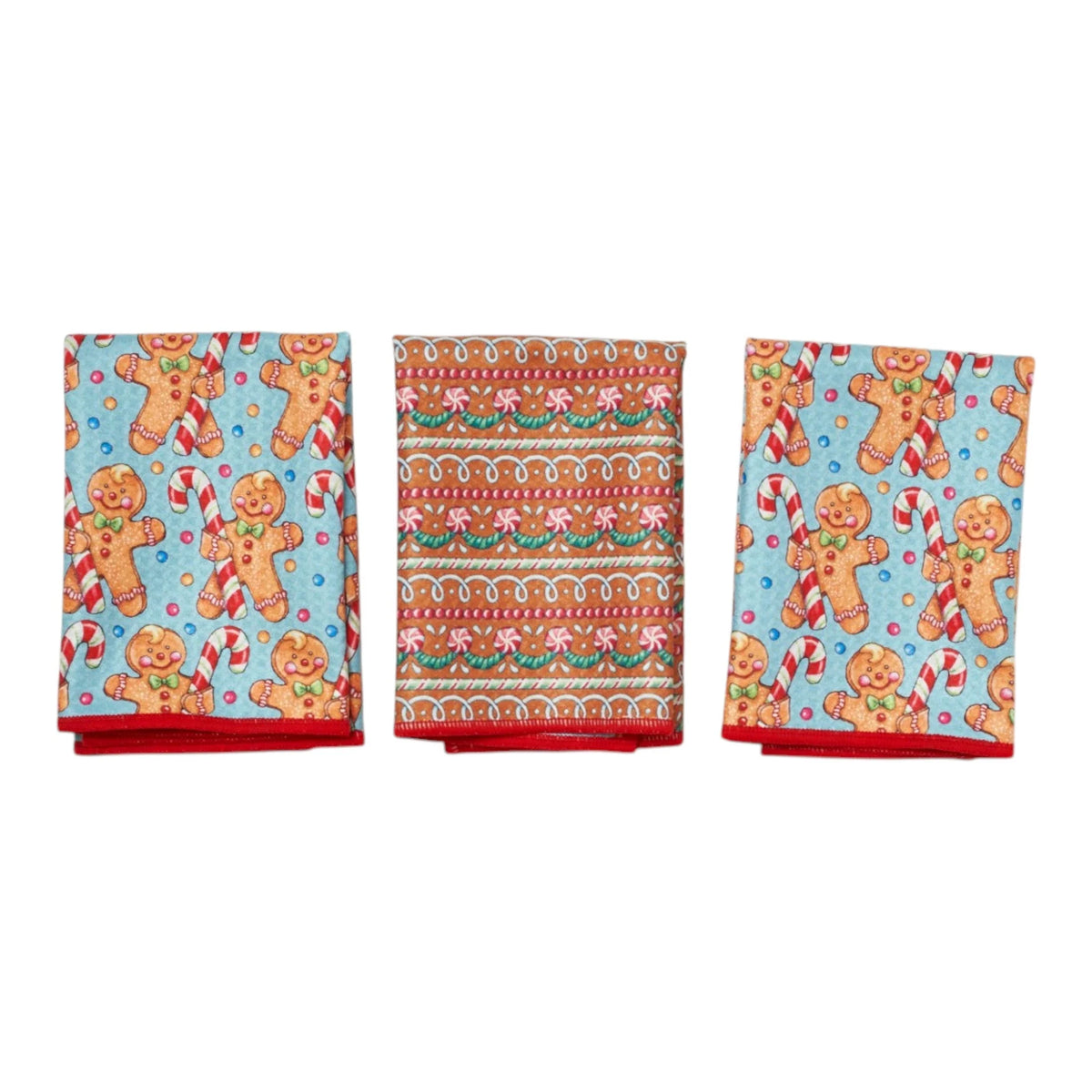 Once Again Anywhere Mighty Mini Reversible Towel - 13" – Gingerbread – Set of 3